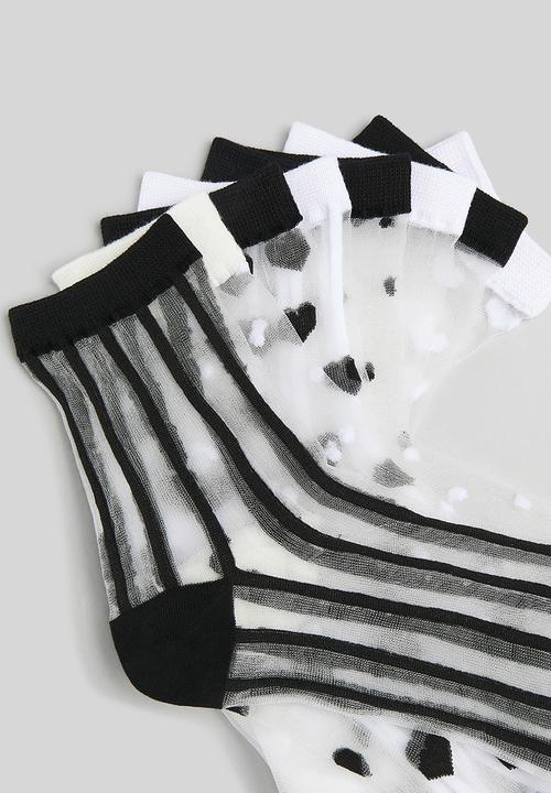 Tessa Design - Nautical 8 pack socks - black & white