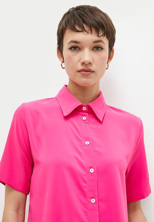Me&B - Tailored Shirt with Collar - Pink