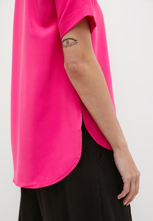 Me&B - Tailored Shirt with Collar - Pink