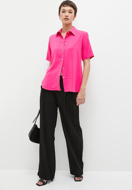 Me&B - Tailored Shirt with Collar - Pink