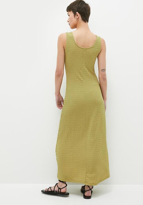 Me&B - Bubble knit stretch dress - olive