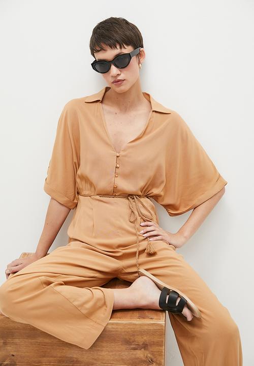 edit - Button down tapered jumpsuit - doe
