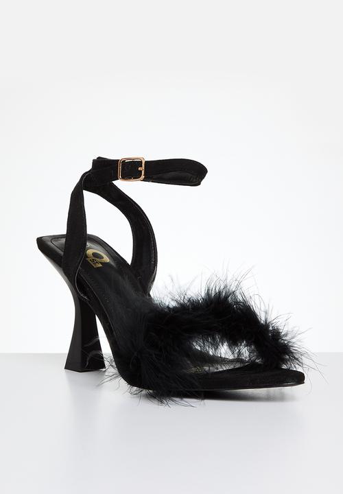 Oxford Street - Fluffy Stiletto - Black