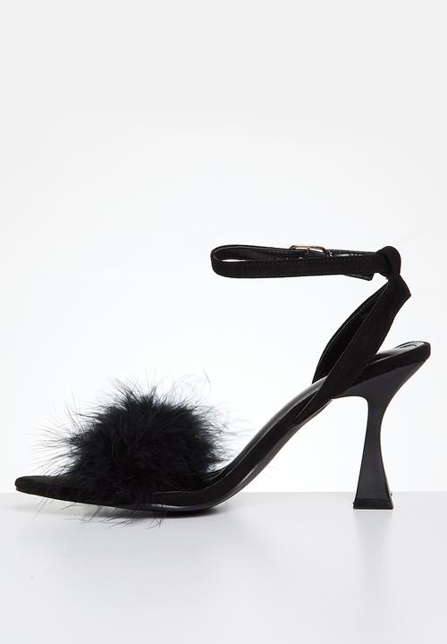 Oxford Street - Fluffy Stiletto - Black