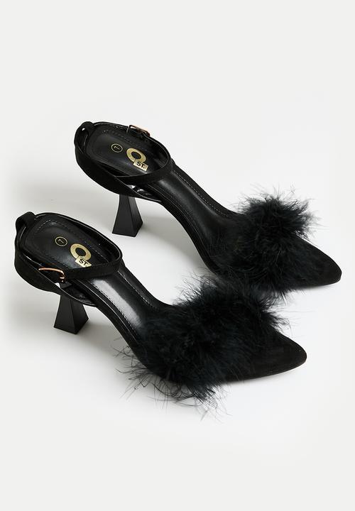 Oxford Street - Fluffy Stiletto - Black