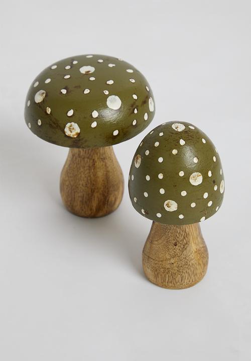 H&S - Mango mushroom set of 2 - green