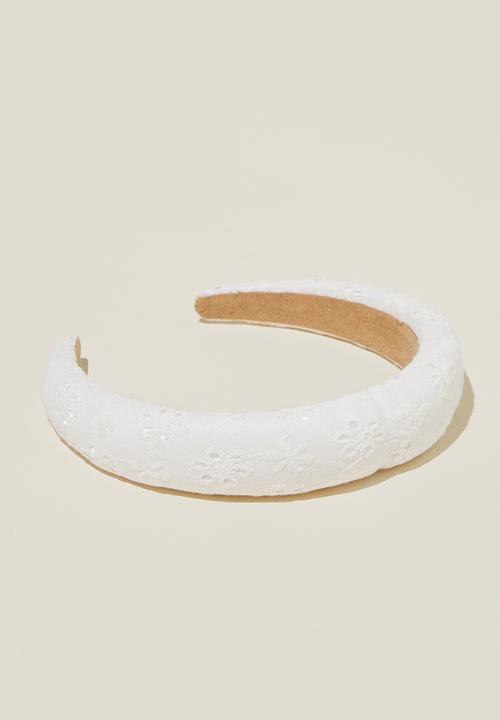 Rubi - Paris padded headband - white