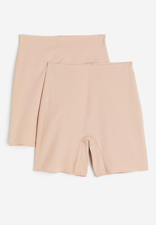 H&M - 2-Pack biker shorts - light beige