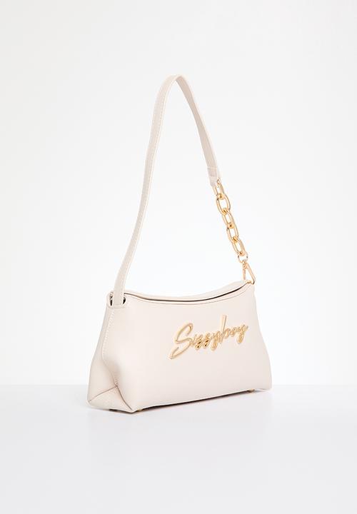 SISSY BOY - Chain link shoulder bag - cream