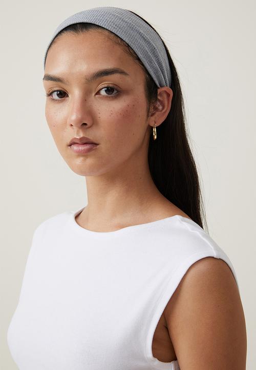 Rubi - 2 Pack soft headband - grey marble & pink