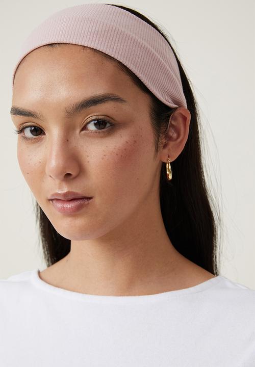 Rubi - 2 Pack soft headband - grey marble & pink
