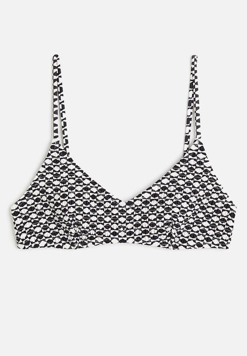 H&M - Bikini top - black patterned