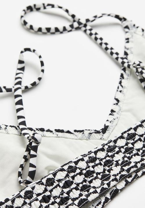 H&M - Bikini top - black patterned
