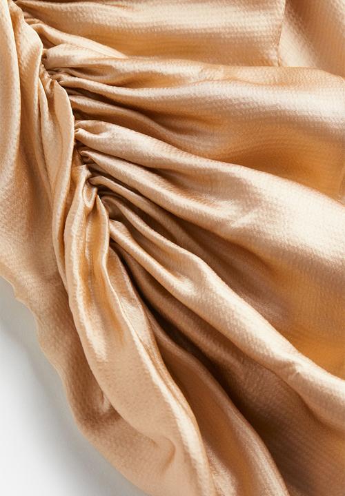 H&M - Draped flounce-detail skirt - beige