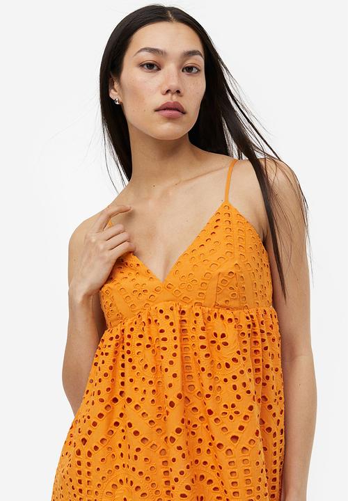 H&M - Broderie anglaise dress - orange