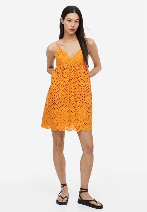H&M - Broderie anglaise dress - orange