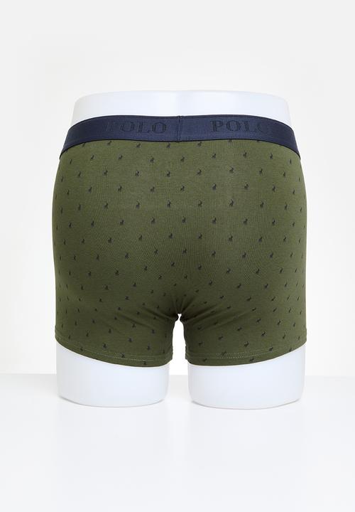 POLO - Men aop pony knit boxer - olive 