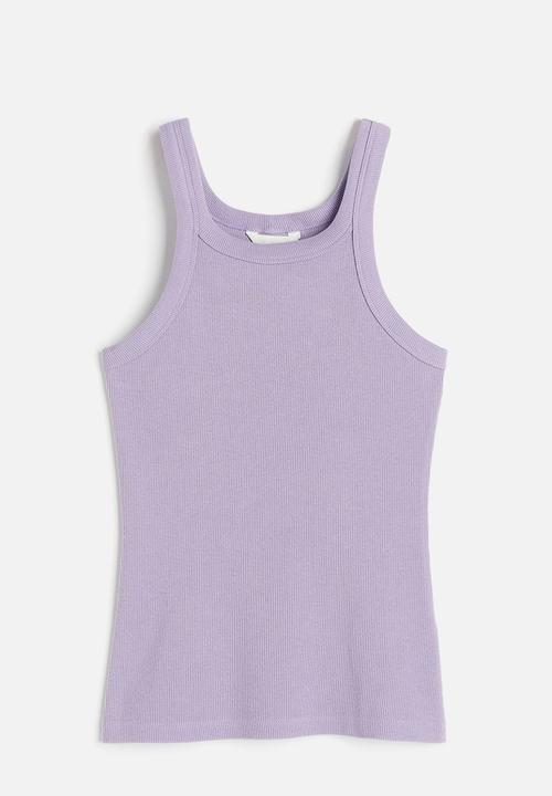 H&M - Ribbed vest top - light purple