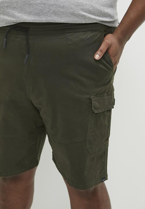 Superbalist - Twill Plus Utility Pull On Shorts - Khaki