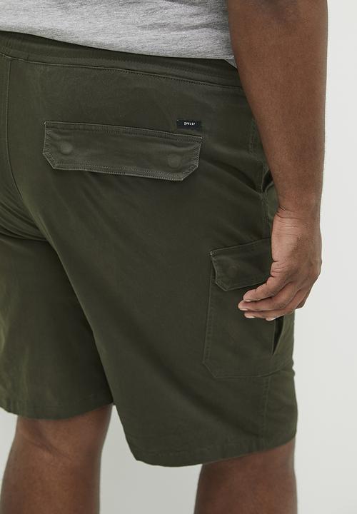 Superbalist - Twill Plus Utility Pull On Shorts - Khaki
