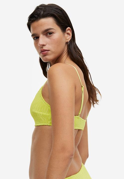 H&M - Padded bikini top - lime green