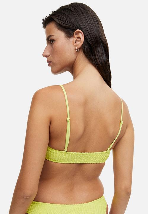 H&M - Padded bikini top - lime green