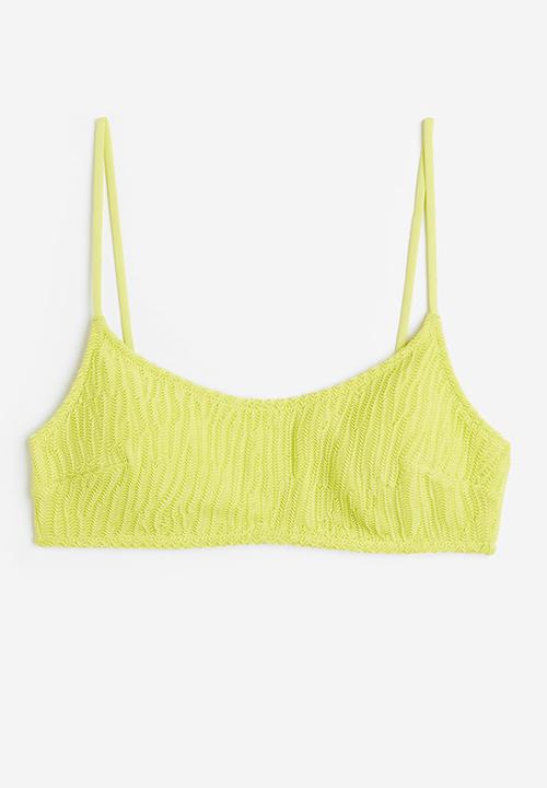 H&M - Padded bikini top - lime green