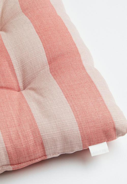 H&M - Striped cotton seat cushion - pink