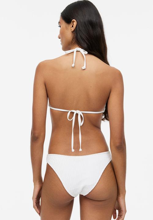 H&M - Padded triangle bikini top - white
