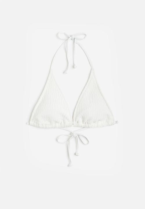 H&M - Padded triangle bikini top - white