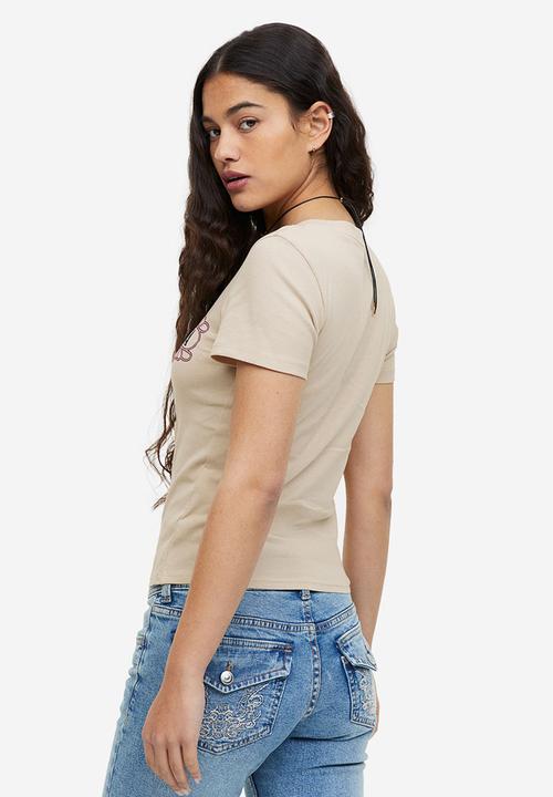 H&M - Printed t-shirt - light beige the beach boys