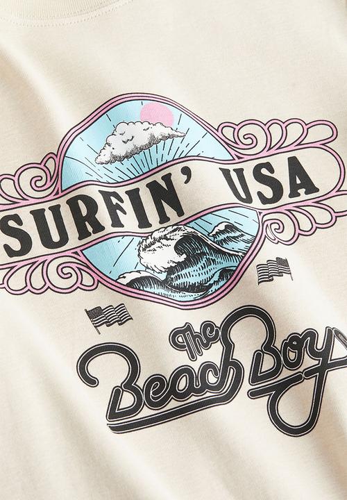 H&M - Printed t-shirt - light beige the beach boys