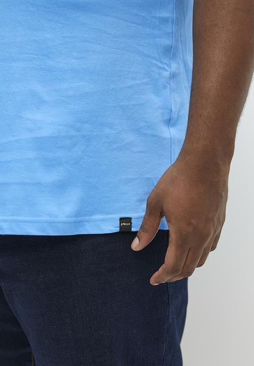 Superbalist - Aaron Plus Relaxed Fit Tee - mid blue