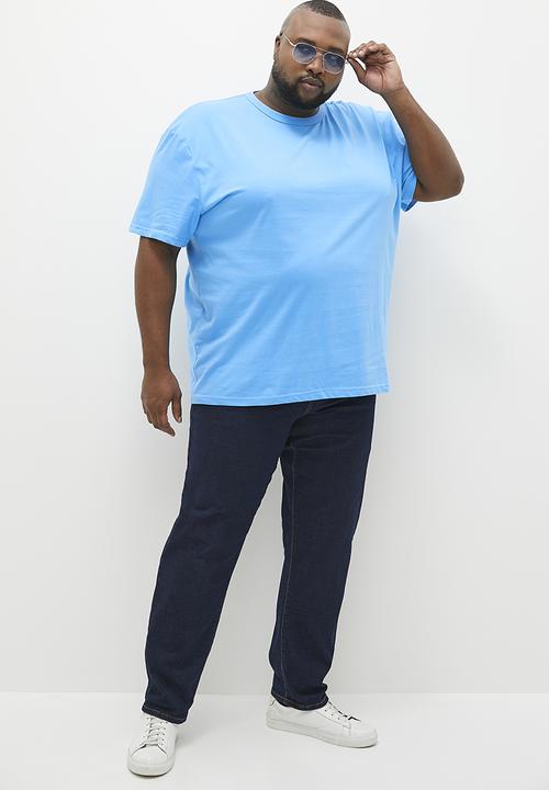 Superbalist - Aaron Plus Relaxed Fit Tee - mid blue