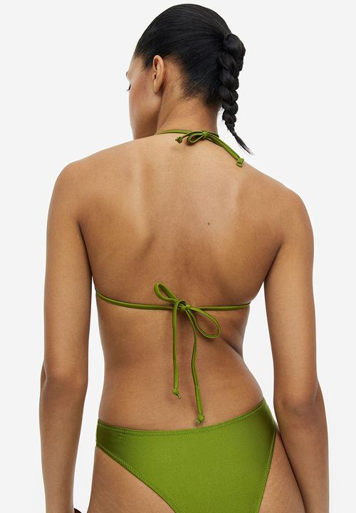 H&M - Padded bikini top - green