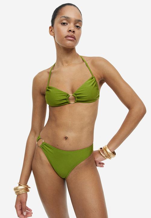 H&M - Padded bikini top - green