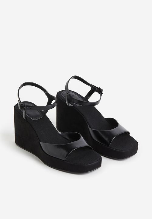 H&M - Wedge-heeled sandals - black