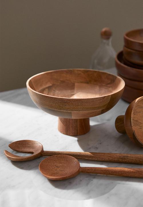 H&M - Wooden salad servers - brown