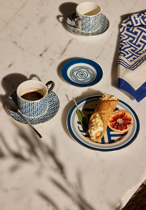 H&M - Small porcelain plate - blue