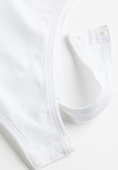 H&M - Square-neck thong body - white