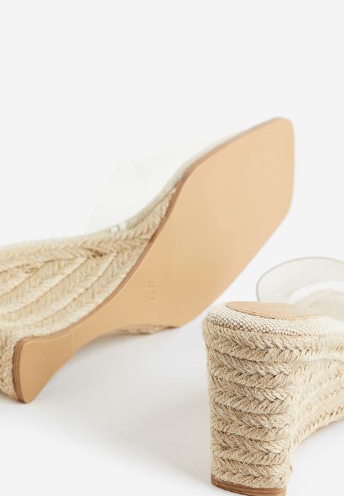 H&M - Wedge-heeled espadrille mules - beige