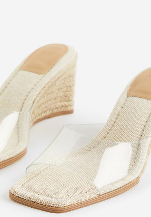 H&M - Wedge-heeled espadrille mules - beige