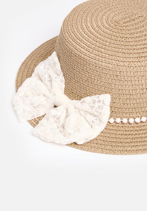 Pop Candy - Straw hat and bag set - khaki