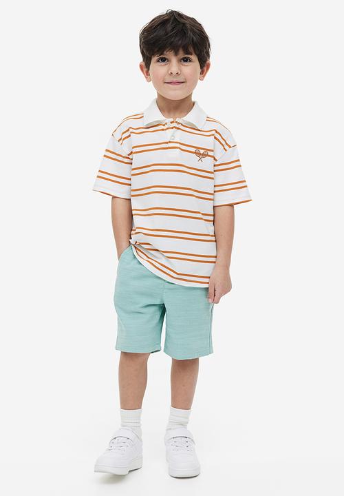H&M - 2-pack chino shorts - turquoise & navy blue 