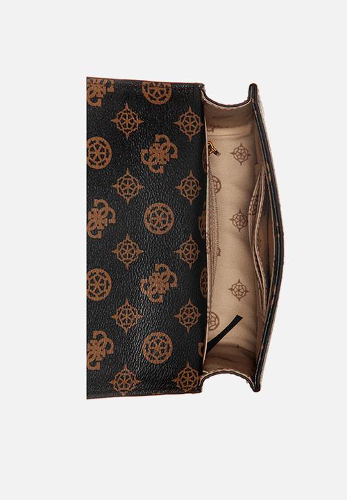 GUESS - Fynna mini convrtbl crsbdy flp - mocha logo/merlot