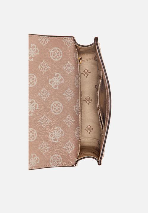 GUESS - Fynna mini convertible crossbody flap - light rose logo