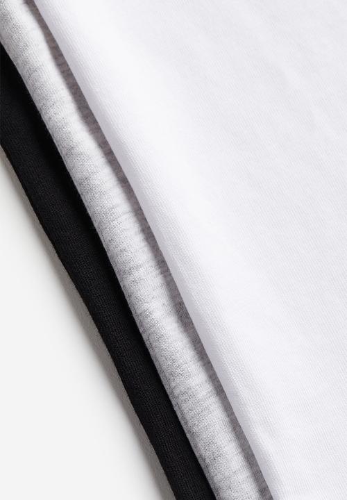 H&M - 3-pack cotton tops - multi