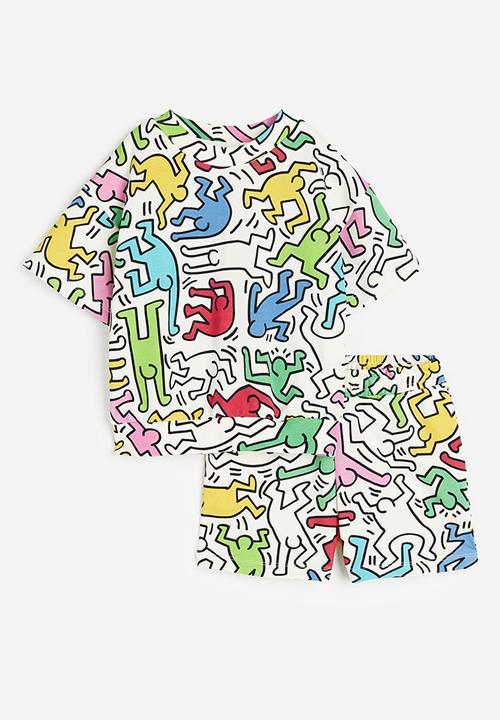 H&M - 2-piece printed sweatshirt set - multi