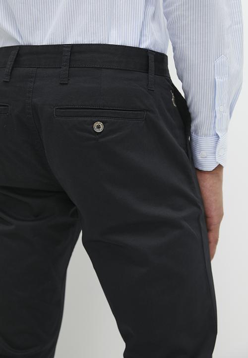 POLO - Mens venice slim fit - black