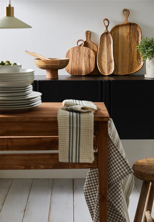 H&M - Mango wood serving tray - beige